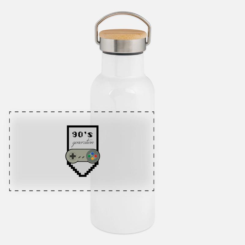 90er Generation Panorama Thermosflasche mit Bambusdeckel