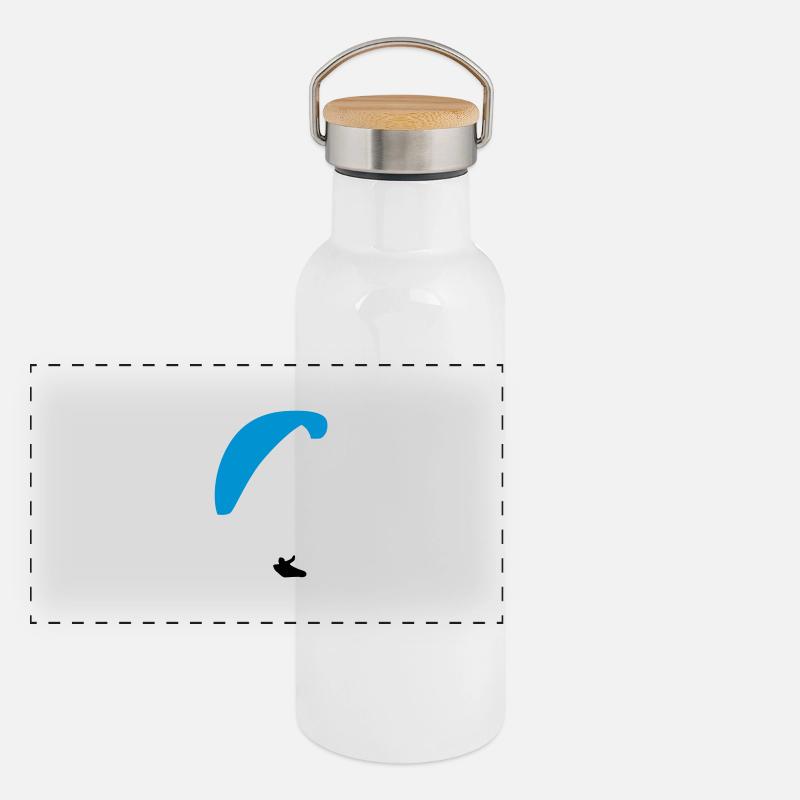 paragleiten Panorama Thermosflasche mit Bambusdeckel