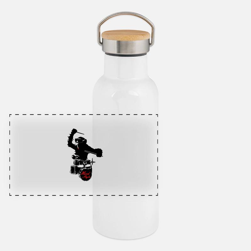 hardstyle monkey Panoramic Thermal Bottle with Bamboo Lid