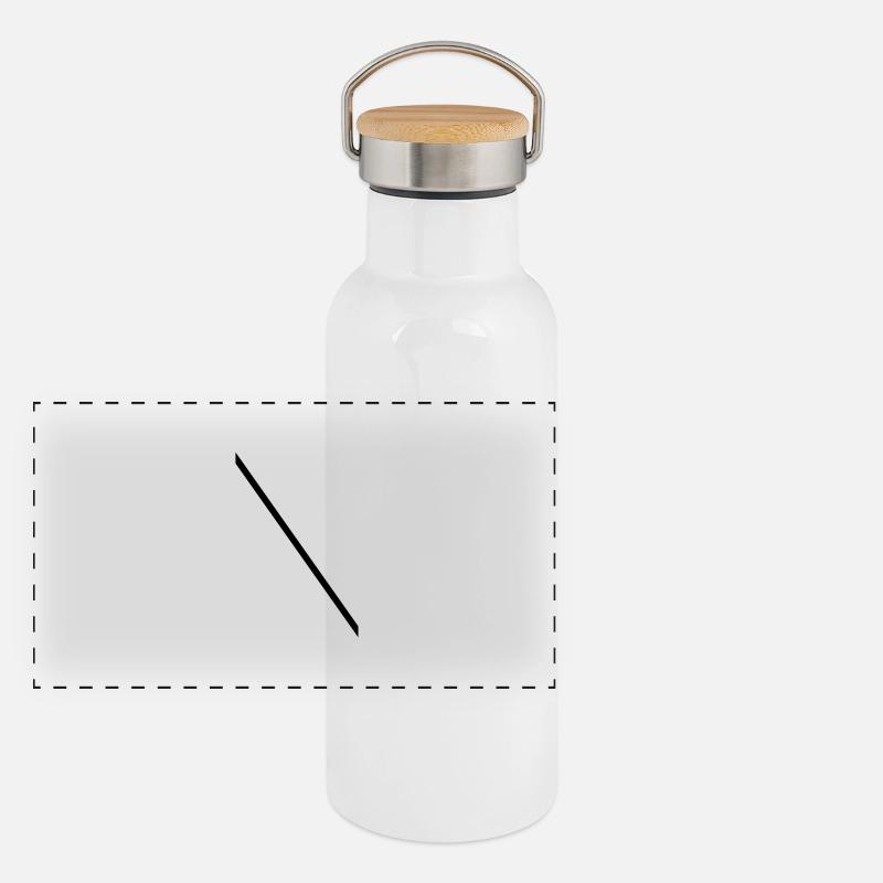 Minimale-Diagonale Panorama Thermosflasche mit Bambusdeckel