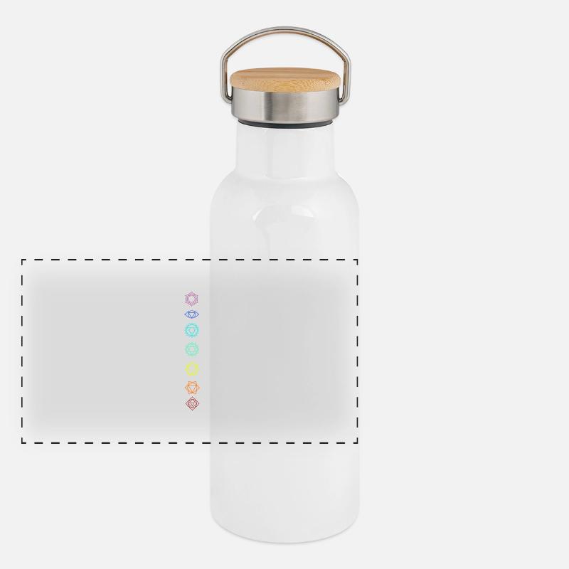 Seven chakras Panoramic Thermal Bottle with Bamboo Lid