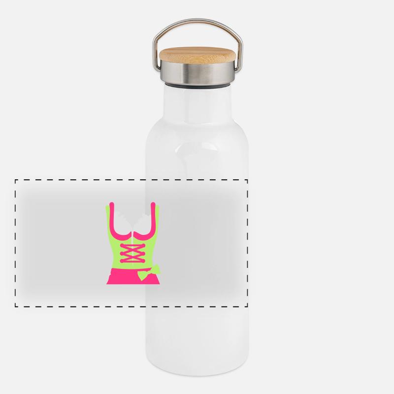 Panorama Thermosflasche mit Bambusdeckel