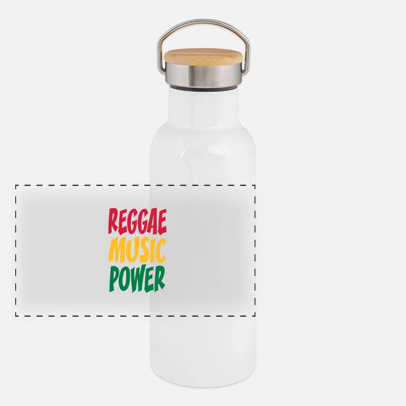 rasta music power Panoramic Thermal Bottle with Bamboo Lid