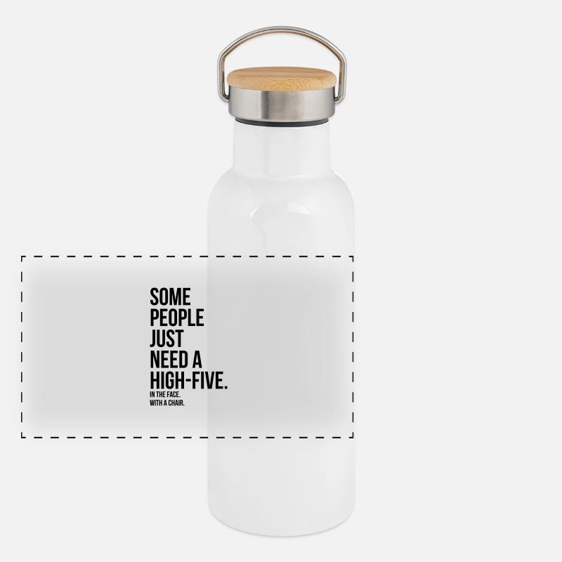 some people need highfive face chair Panorama Thermosflasche mit Bambusdeckel