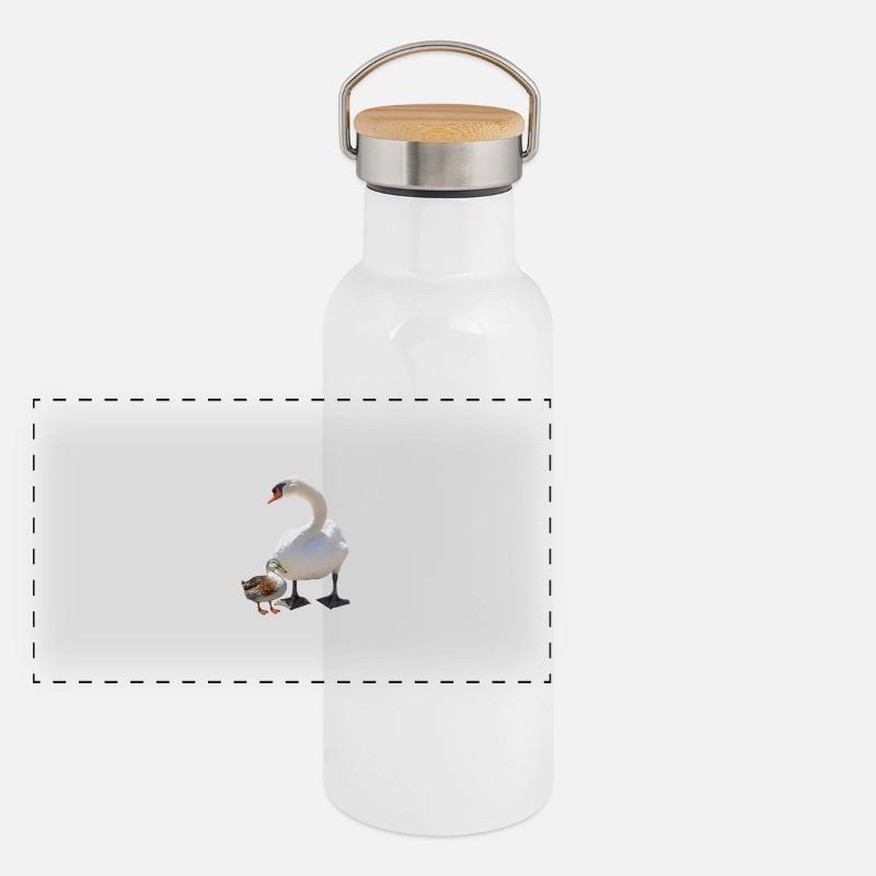 Cygne Gourde isotherme avec bouchon en bambou