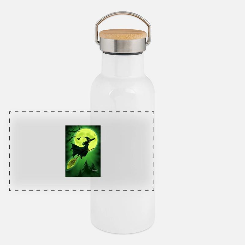 Ailes de sorcière Gourde isotherme avec bouchon en bambou