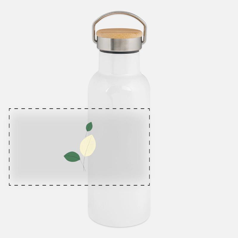 Feuilles Gourde isotherme avec bouchon en bambou