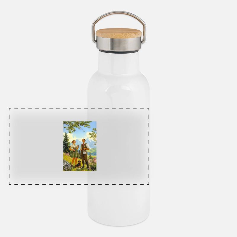 Gipfeltrinker 2.0 Panorama Thermosflasche mit Bambusdeckel