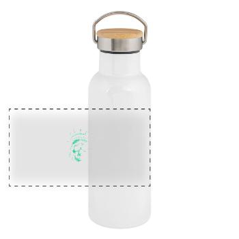 Lady Liberty Moderne STyled - Gourde isotherme avec bouchon en bambou - blanc - Devant