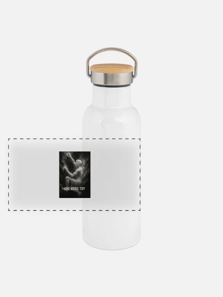 One more try. - Panoramic Thermal Bottle with Bamboo Lid - white - Front