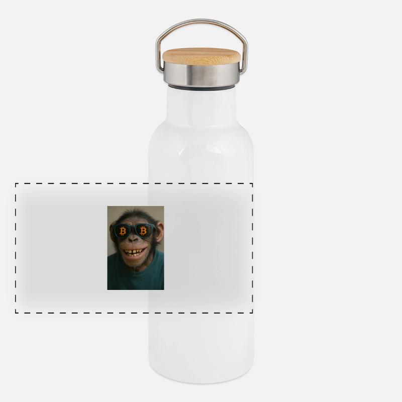 Bitcoin meets Monkey Joe Panoramic Thermal Bottle with Bamboo Lid