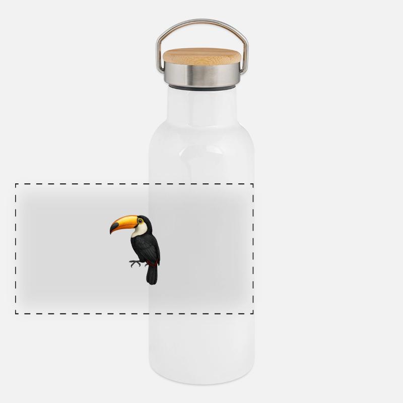 Toucan – Couleurs des Tropiques Gourde isotherme avec bouchon en bambou