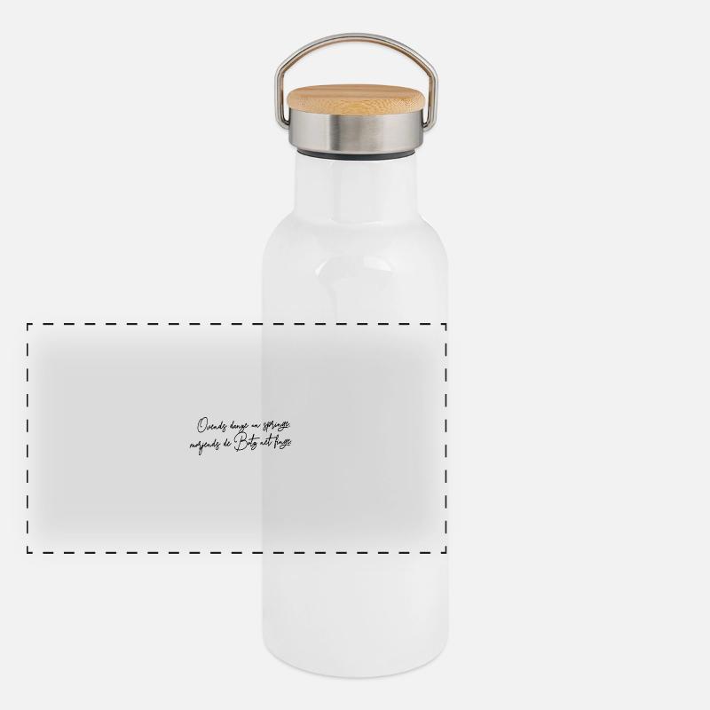 Panorama Thermosflasche mit Bambusdeckel