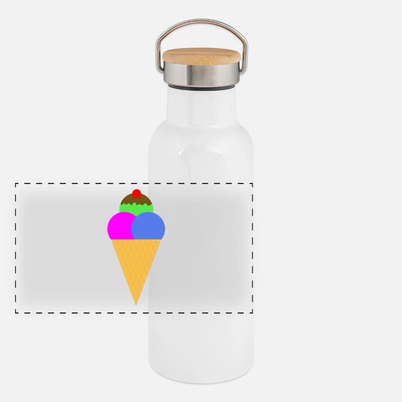 Crème glacée - gelato Gourde isotherme avec bouchon en bambou
