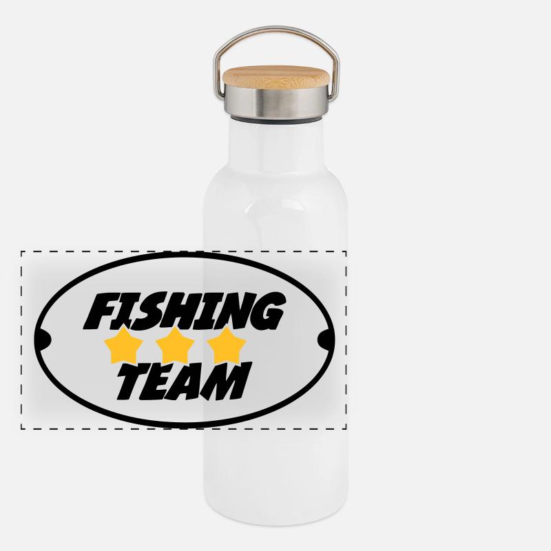 Fishing Team Gourde isotherme avec bouchon en bambou