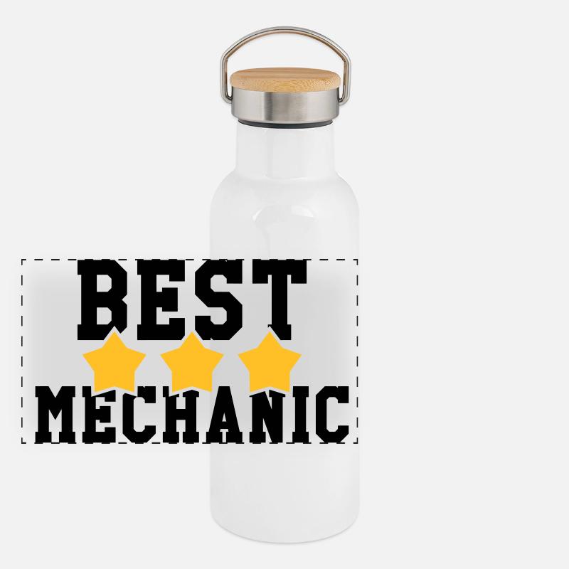 Best Mechanic Gourde isotherme avec bouchon en bambou