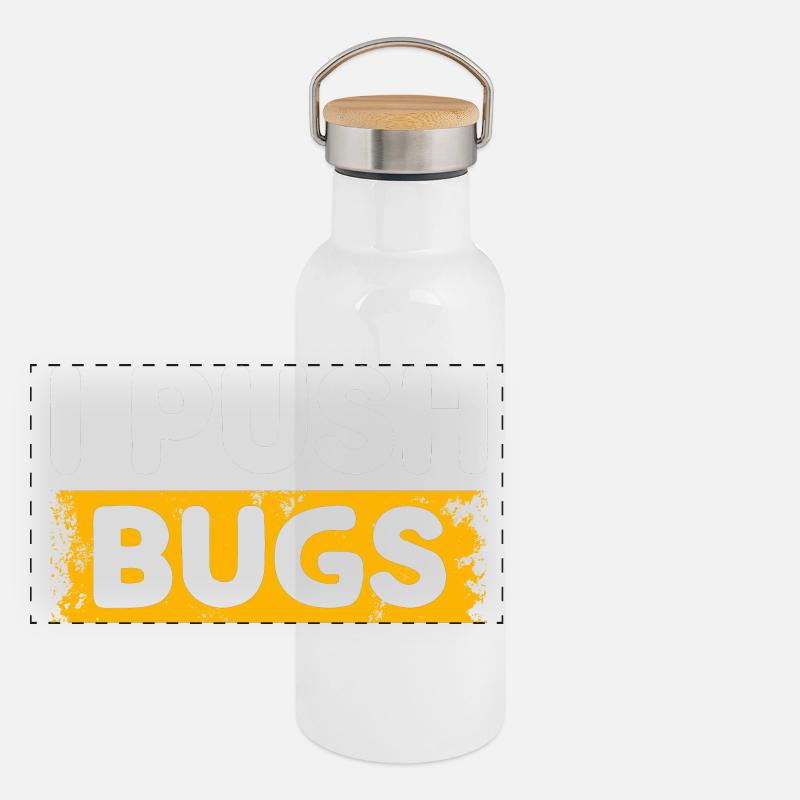 Programmierer Lustige Witze Panorama Thermosflasche mit Bambusdeckel