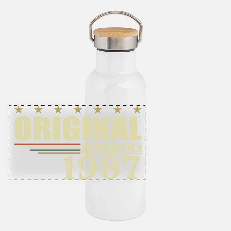 1987 Anniversaire 1987 Gourde isotherme avec bouchon en bambou