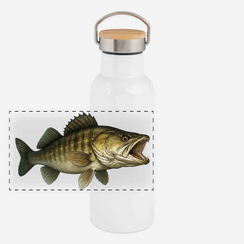 Panorama Thermosflasche mit Bambusdeckel