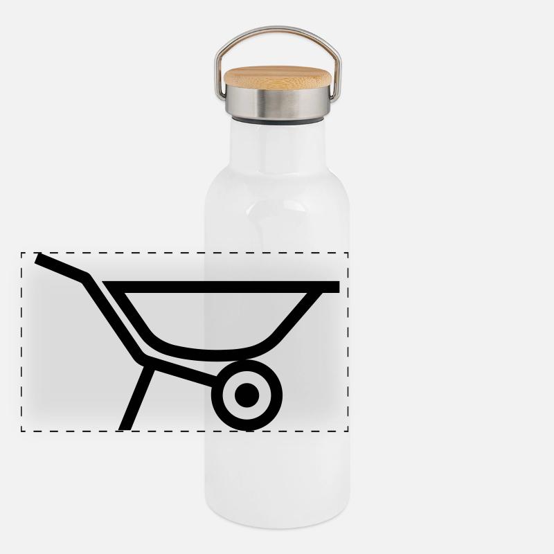 Schubkarre Panorama Thermosflasche mit Bambusdeckel