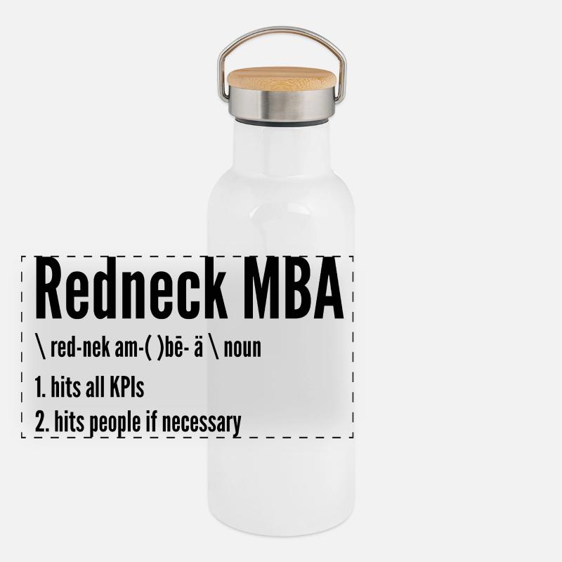 Redneck MBA Gourde isotherme avec bouchon en bambou