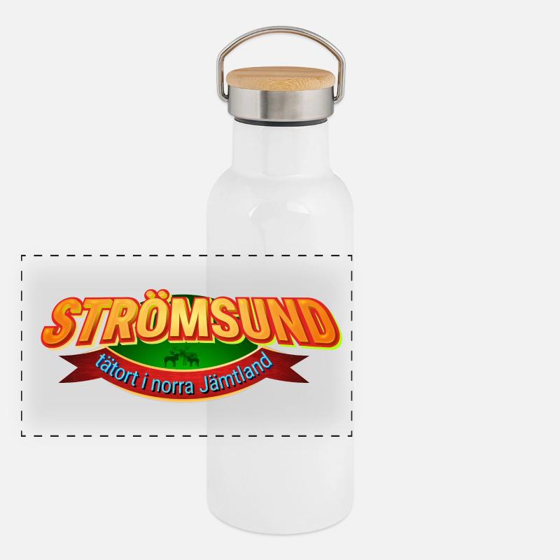 Strömsund Gourde isotherme avec bouchon en bambou