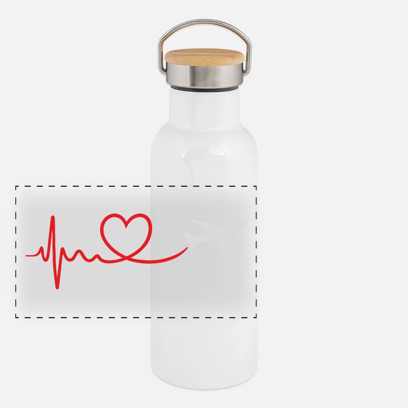 Panorama Thermosflasche mit Bambusdeckel