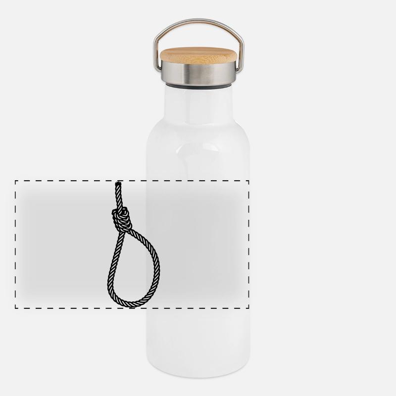 Henkersknoten Panorama Thermosflasche mit Bambusdeckel