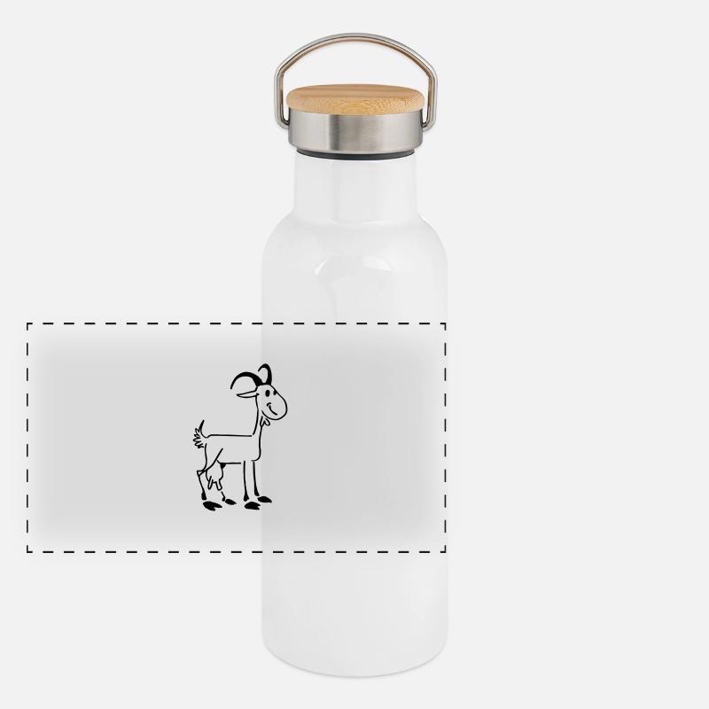 Biquette Gourde isotherme avec bouchon en bambou