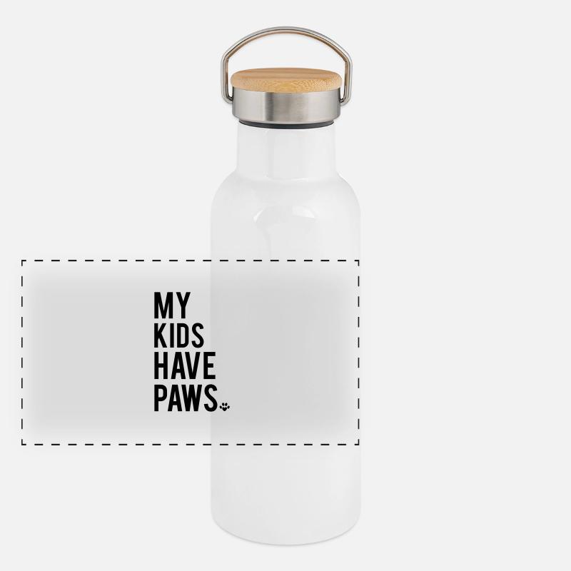 Paws Panorama Thermosflasche mit Bambusdeckel