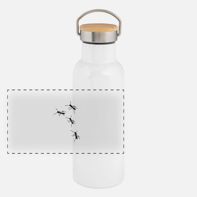 fourmis Gourde isotherme avec bouchon en bambou