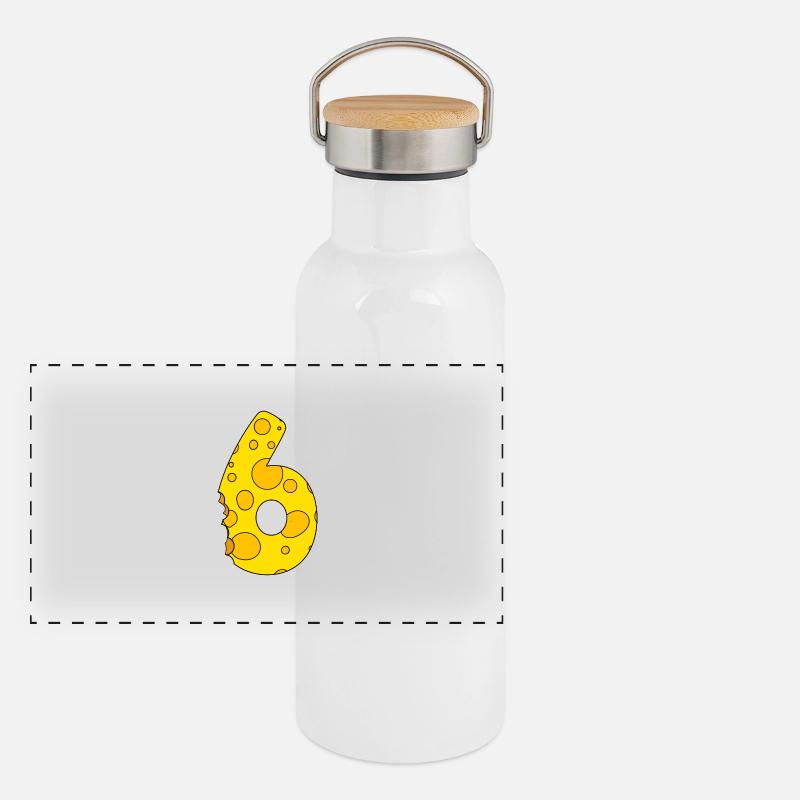 Graphique 6 Gourde isotherme avec bouchon en bambou