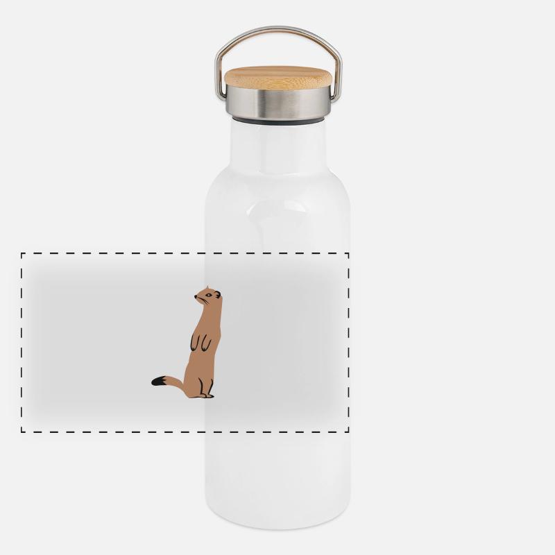 Weasel - Ermine Panoramic Thermal Bottle with Bamboo Lid