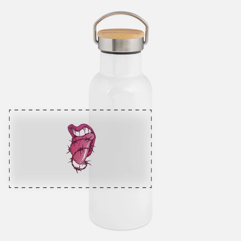 tounge Panorama Thermosflasche mit Bambusdeckel