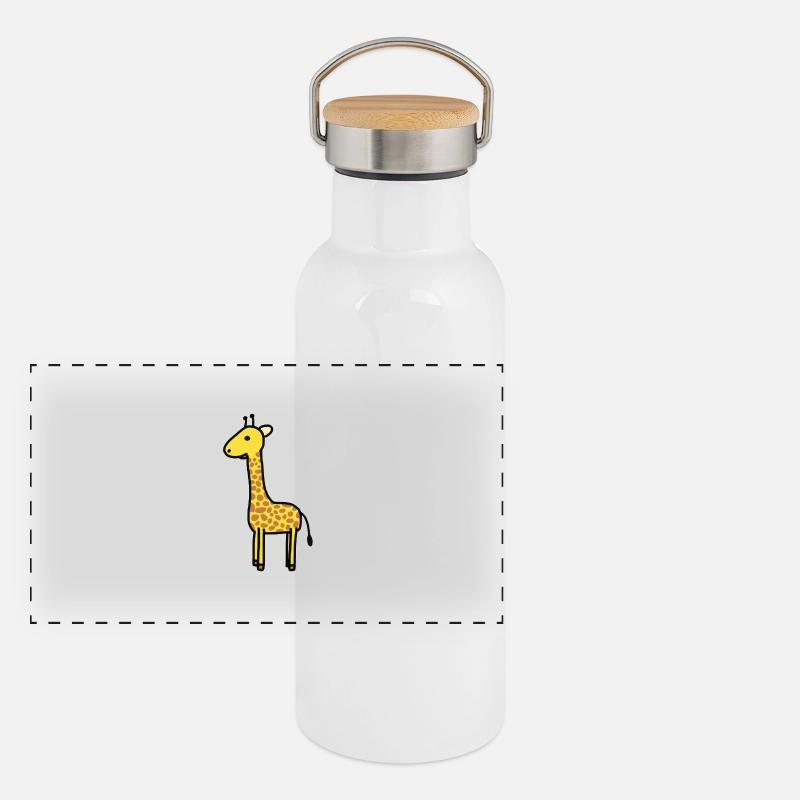 Panorama Thermosflasche mit Bambusdeckel
