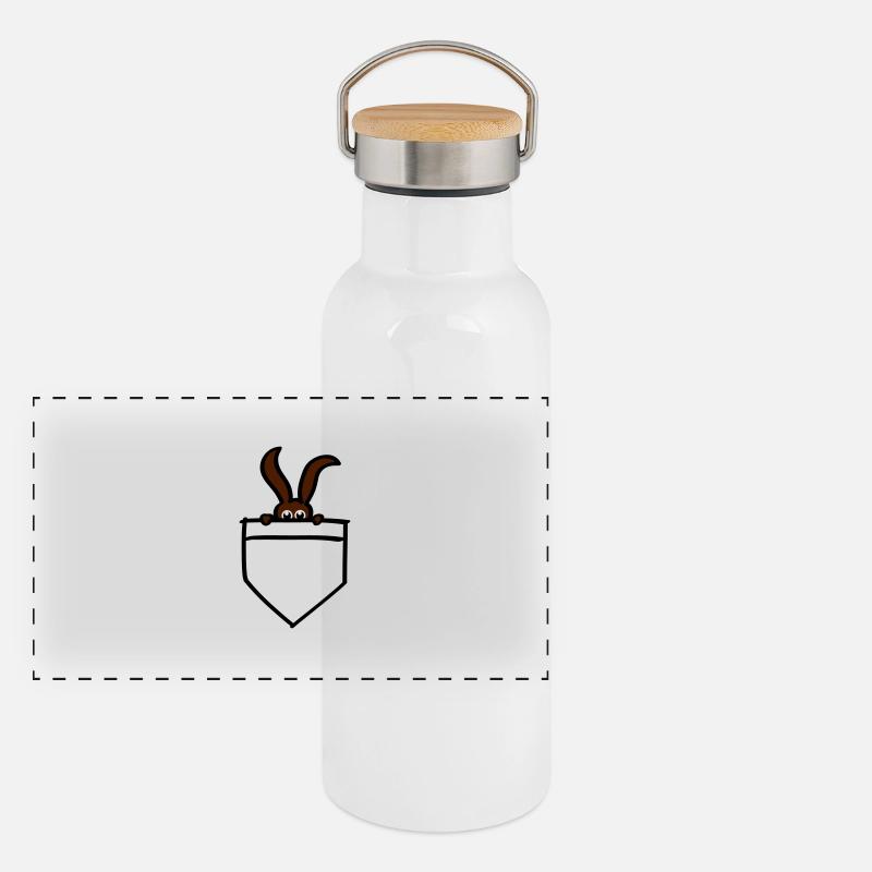 rabbit rabbit rescue breast pocket hase Panoramic Thermal Bottle with Bamboo Lid