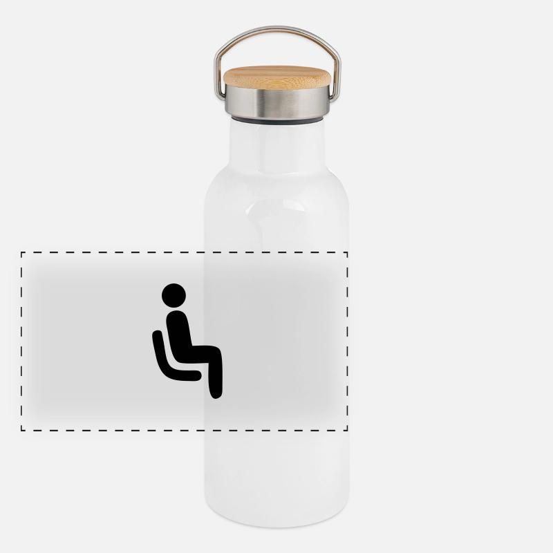 Reisen - Sitzen Panorama Thermosflasche mit Bambusdeckel