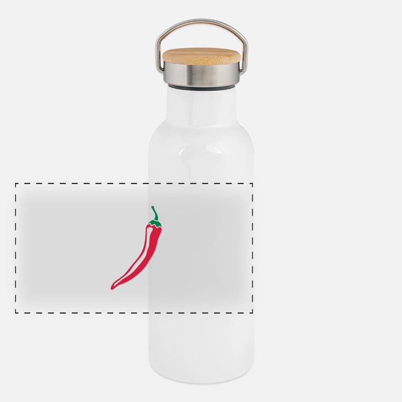 Chili - peperoni Panoramic Thermal Bottle with Bamboo Lid