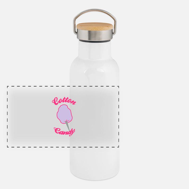 cotton candy Panoramic Thermal Bottle with Bamboo Lid