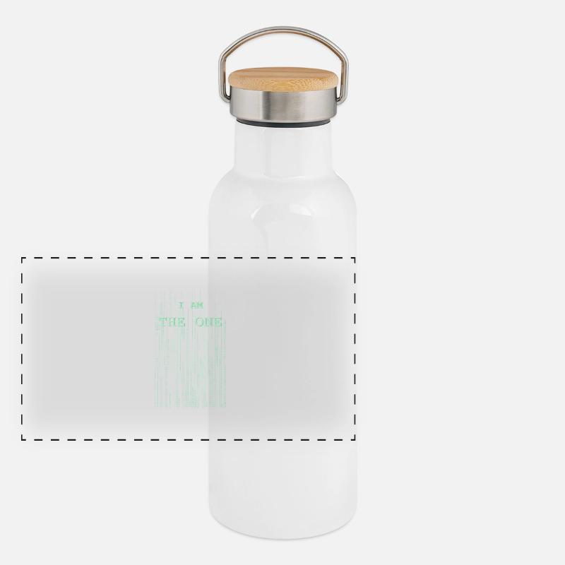 Matrix letter I am the one Panoramic Thermal Bottle with Bamboo Lid