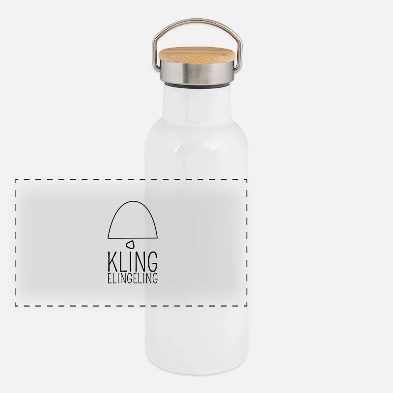 Klingelingeling Panorama Thermosflasche mit Bambusdeckel