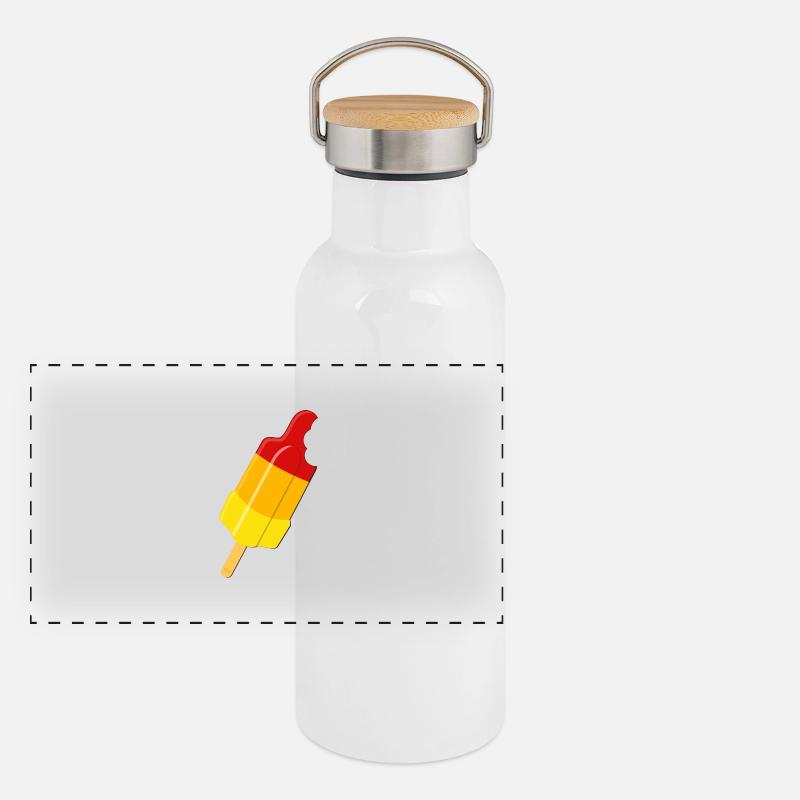 crème glacée à l’eau de fusée été Gourde isotherme avec bouchon en bambou