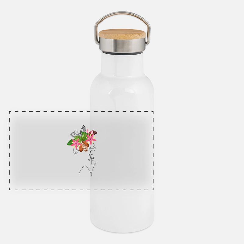 Lady Chocolate Panorama Thermosflasche mit Bambusdeckel