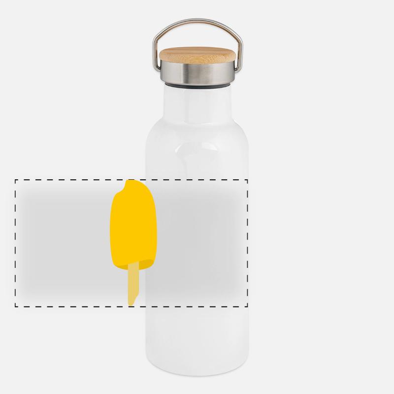 Mango Eis am Stiel Panorama Thermosflasche mit Bambusdeckel