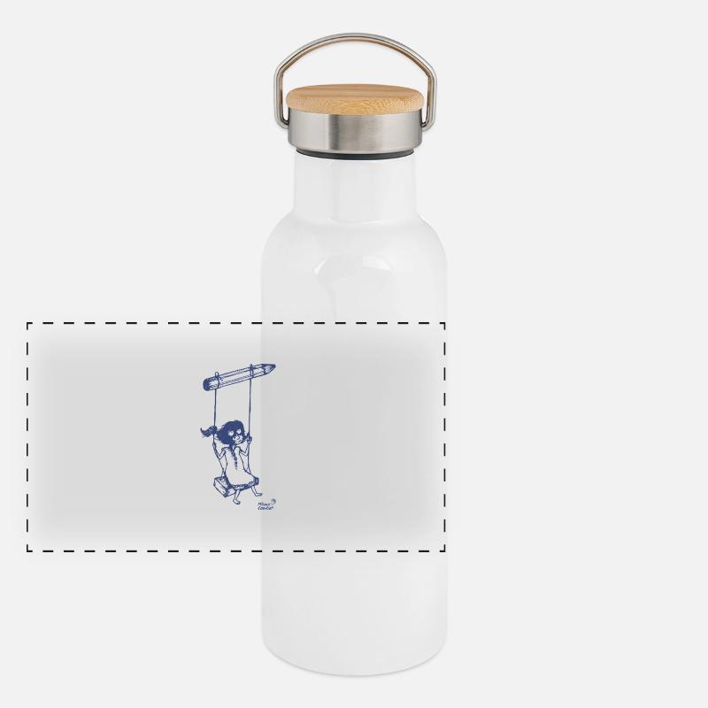 crayon & liberté Gourde isotherme avec bouchon en bambou