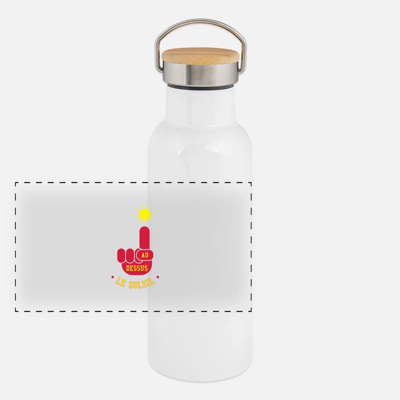 soleil Gourde isotherme avec bouchon en bambou