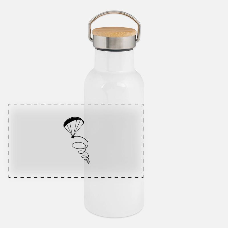 thermik paragliding Panorama Thermosflasche mit Bambusdeckel
