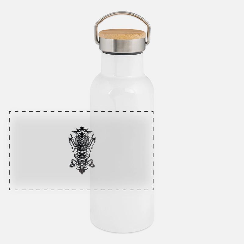TECHNO Gourde isotherme avec bouchon en bambou