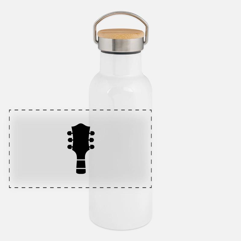 Gitarre Panorama Thermosflasche mit Bambusdeckel