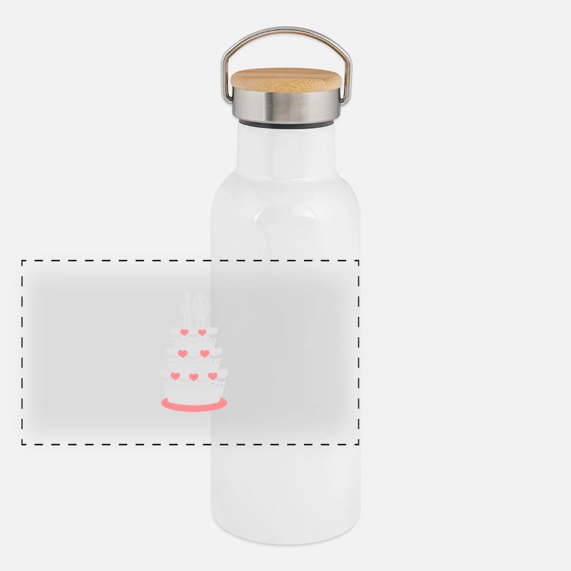 Wedding cake Panoramic Thermal Bottle with Bamboo Lid